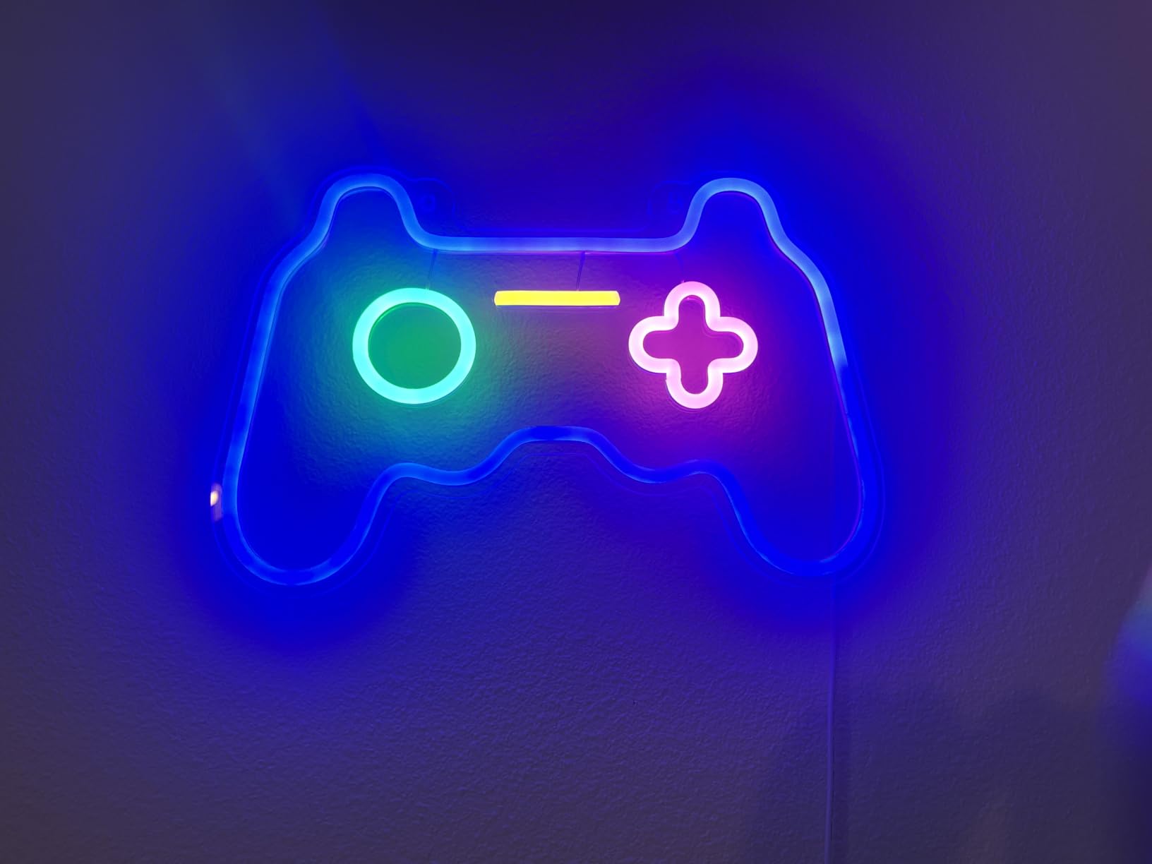 Led Dimmable Neon Signs Wall Decorations For Living Room|Bedroom Gamepad Controller Shape Lights Game Room Decor Accessories Cool Teen Boys|Girls|Kids Gamer Gifts customer photo 1