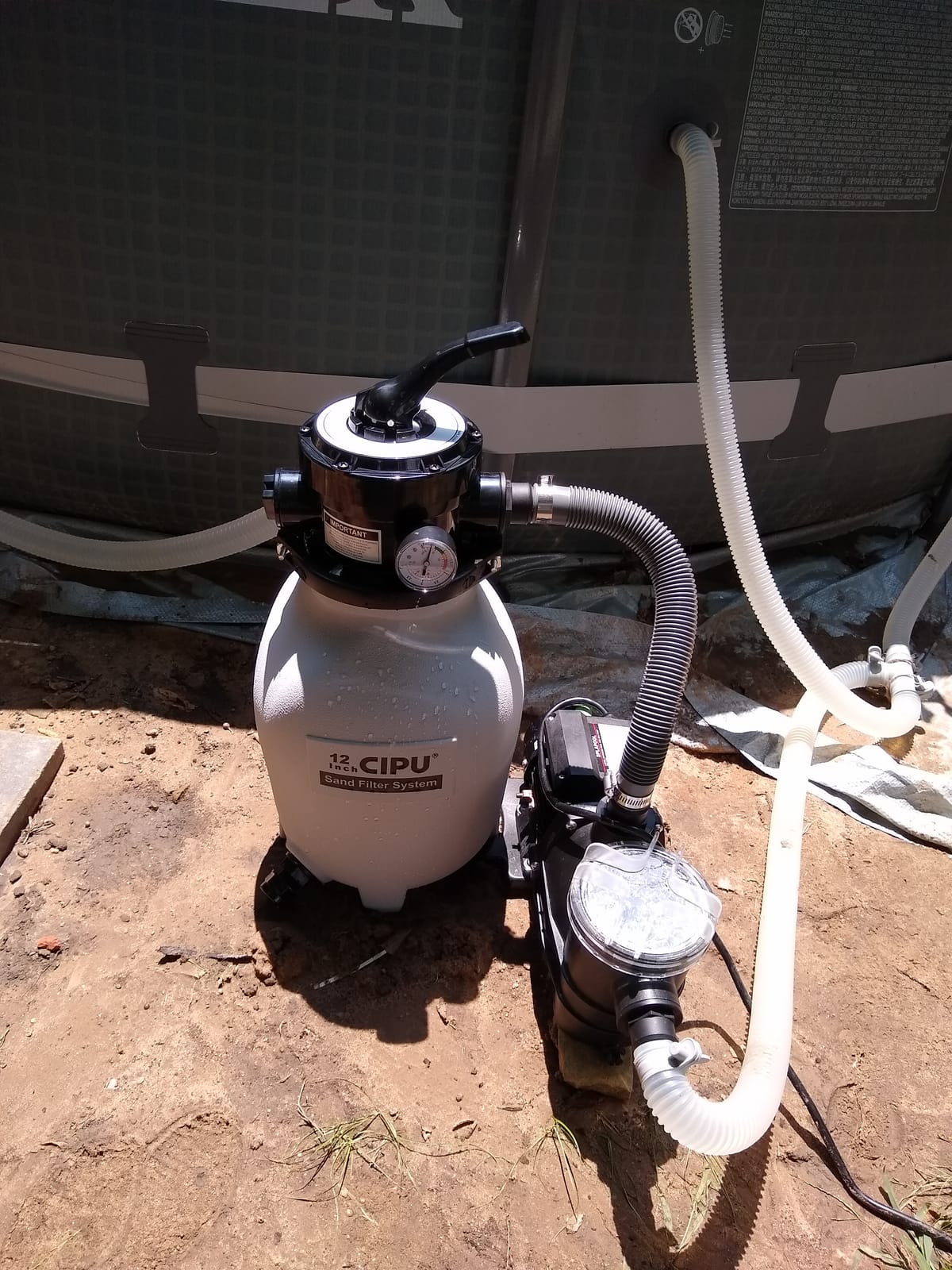 CIPU 14 inch Sand Filter Pump System Handy 6-Way Valve for Above Ground Pools with 0.5HP Prefilter Pool Pump with Timer 115V 25FT Inline GFCI Power Cord for Easy Installation customer photo 1