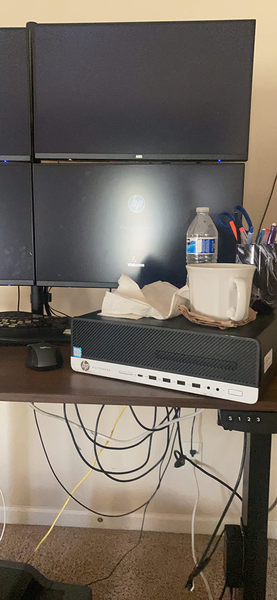 HP Trading Optimized PC Bundle Intel i5 6th Gen, 32GB RAM, 512 GB nvme SSD, 4 New 24” Monitors, 2 Network Cards, Trading Platform Support, MTG 4 in 1 USB HUB, MTG Keyboard Mouse Windows 11 (Renewed) customer photo 1