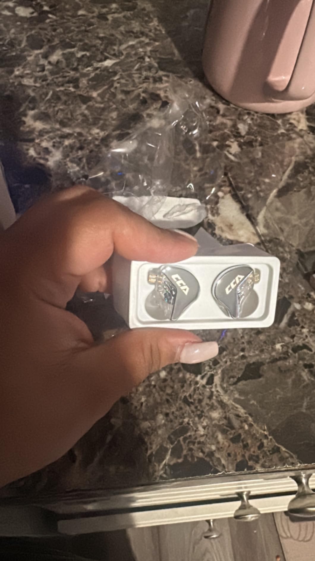 CCA CRA in Ear Monitor Headphones, Ultra-Thin Diaphragm Dynamic Driver IEM Earphones, Clear Sound & Deep Bass, Wired Gaming Earbuds with Tangle-Free Detachable Cable for Singer Musicians Drummers DJ customer photo 2