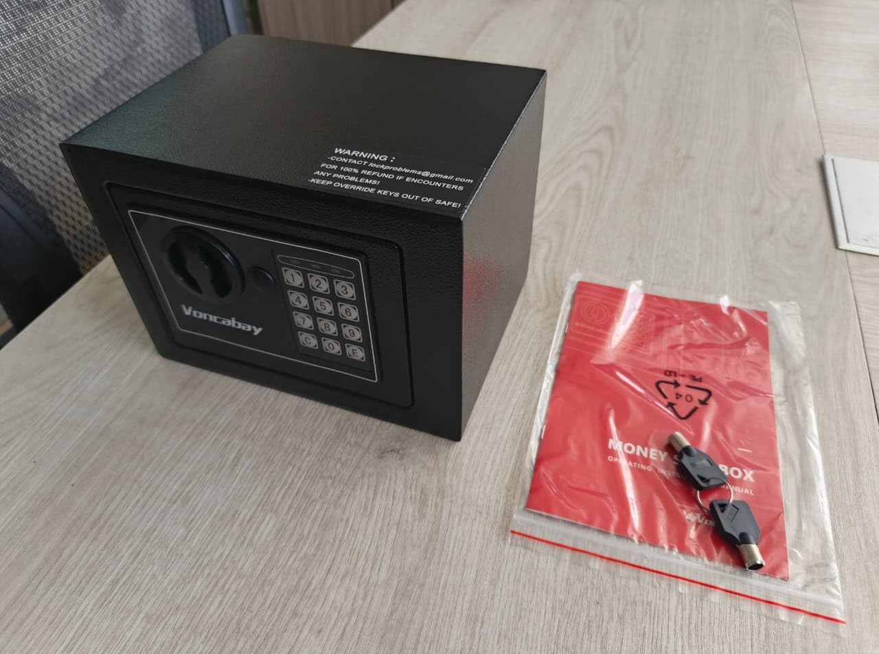 Voncabay Money Safe Box for Home with Digital Keypad, 0.23 Cu. Ft., Black customer photo 2