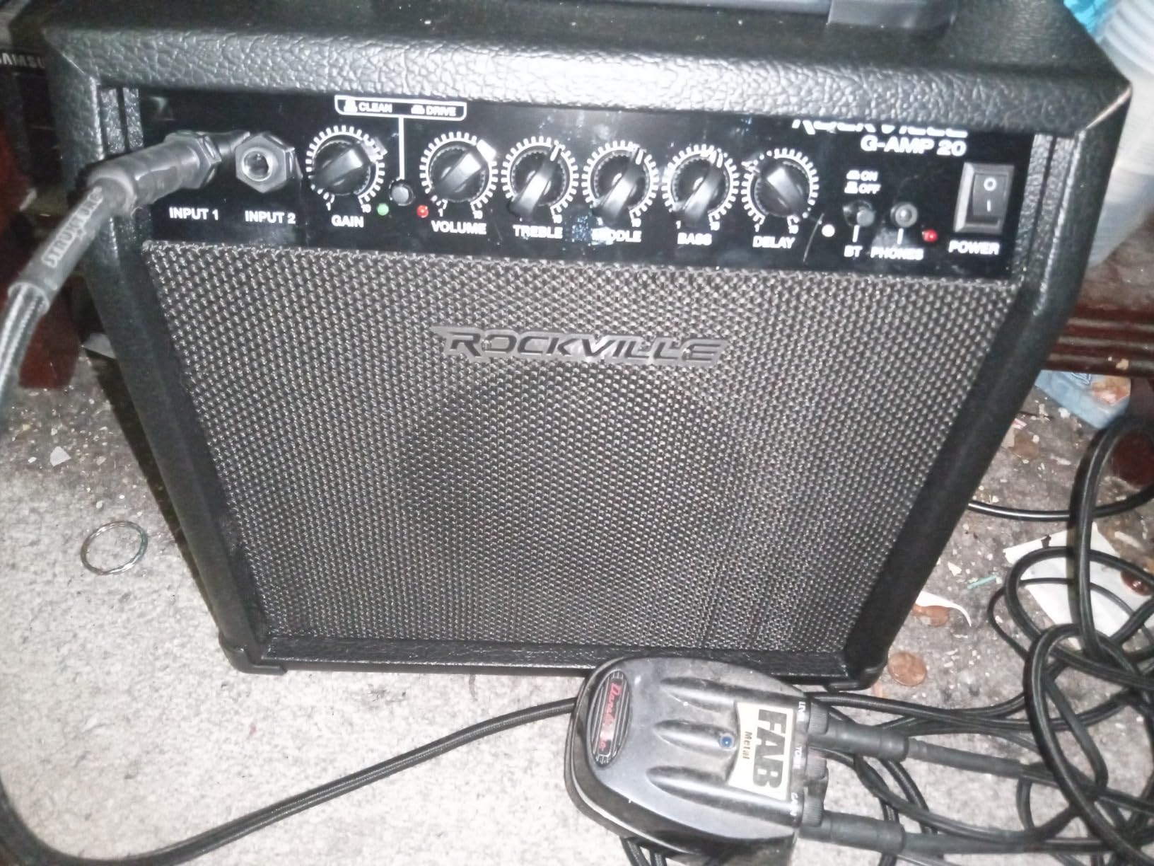 Rockville G-AMP 20 Guitar Amplifier, Bluetooth Combo Amp with 6.5