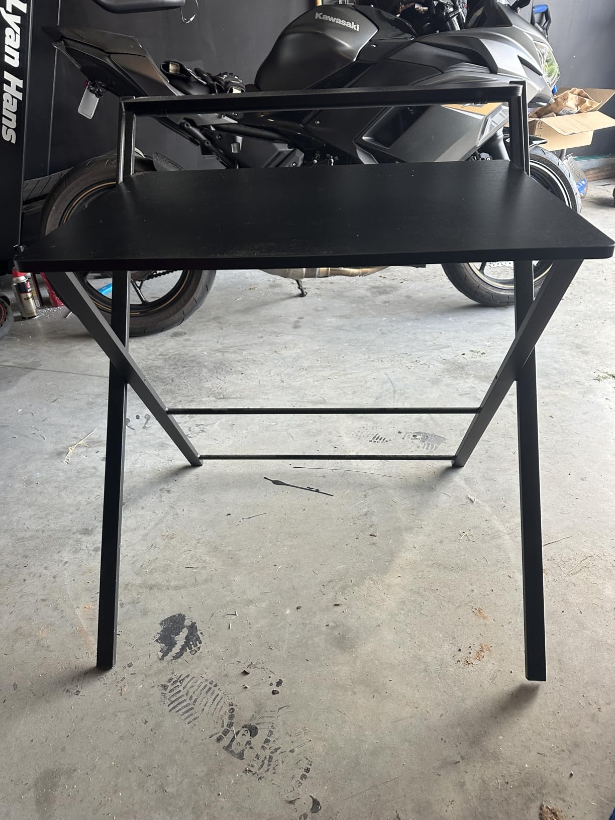 GreenForest Folding Desk No Assembly, Sturdy Computer Desk for Small Spaces customer photo 2