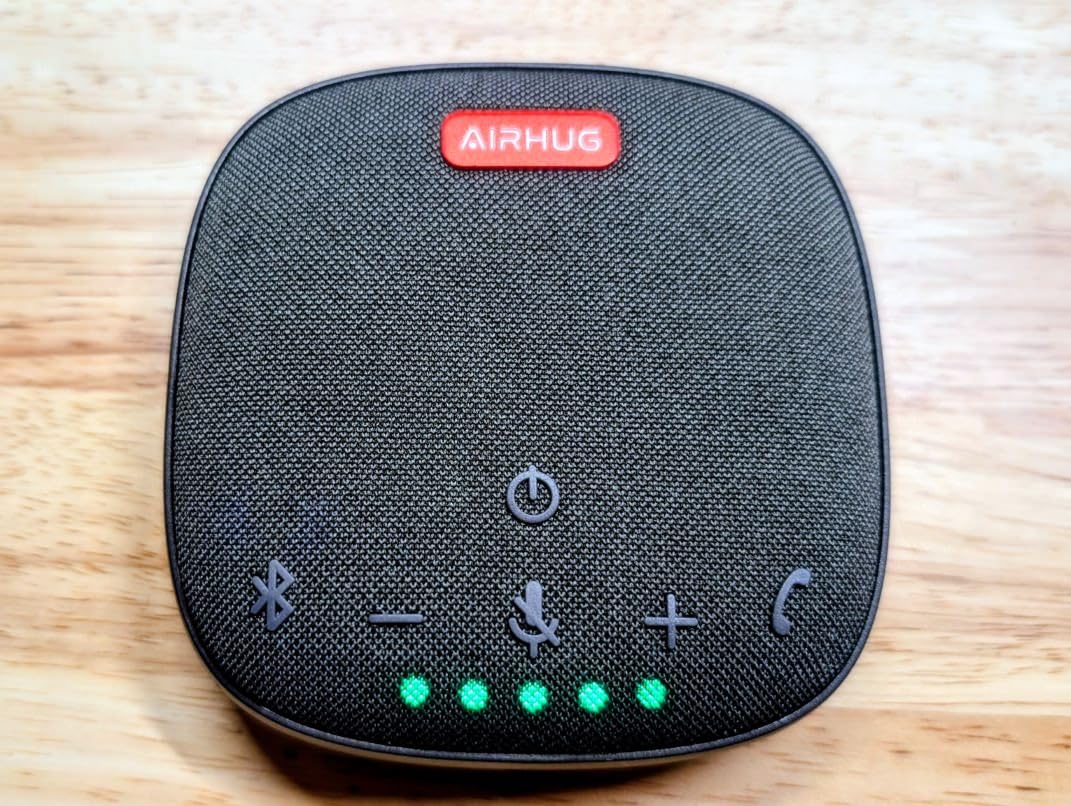AIRHUG Conference Speaker and Microphone, Bluetooth & USB Speakerphone | 360° Voice Pickup, Advanced Noise Reduction & Echo Cancellation, USB-C Plug & Play, Compatible with Zoom & MS Teams customer photo 2