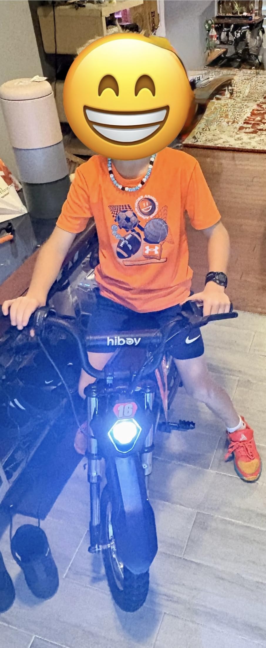 Hiboy DK1 36V Electric Dirt Bike for Kids, 300W & 15.5 MPH, Ages 3-10 customer photo 2