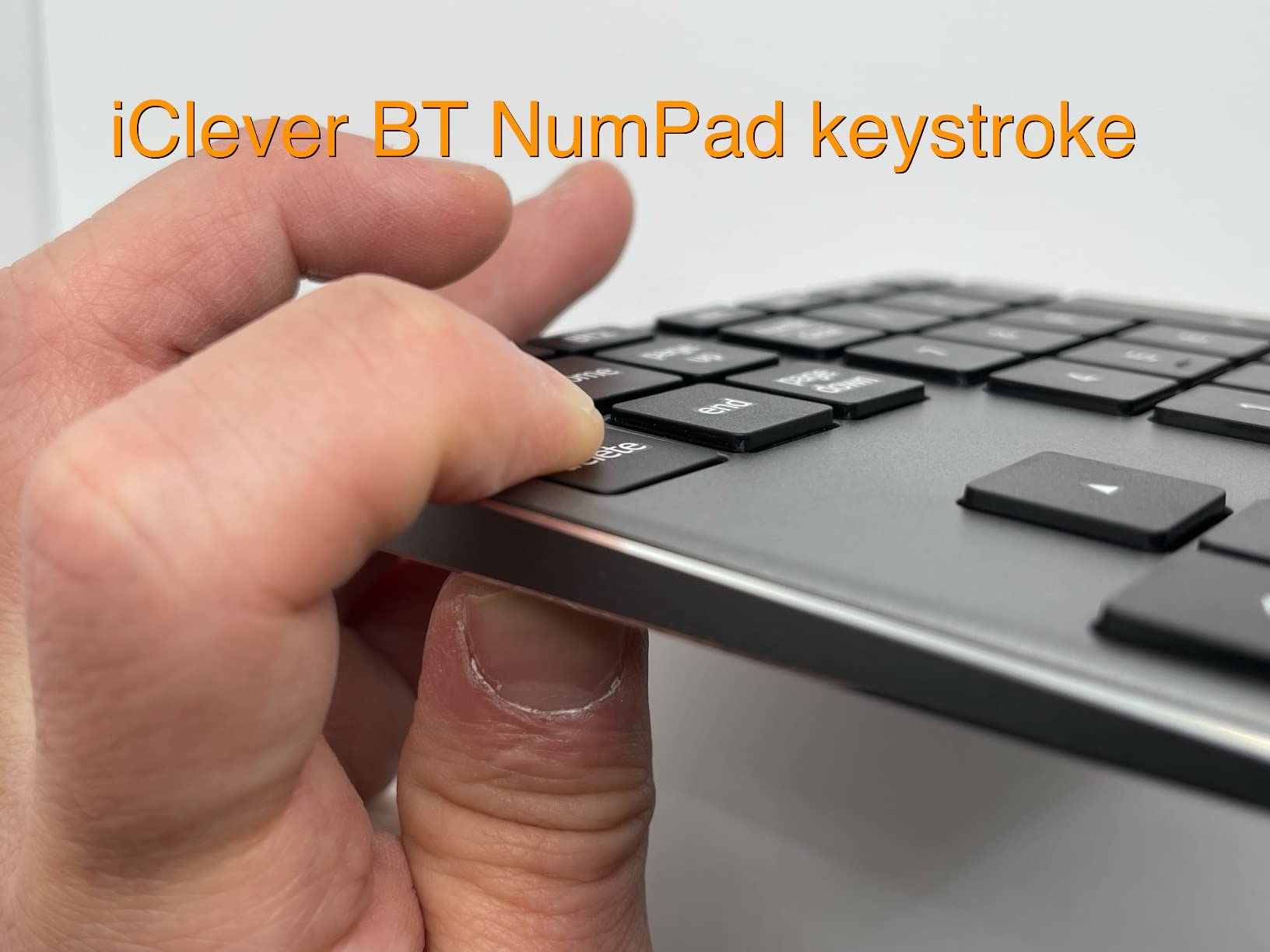 iClever Bluetooth Number Pad for Laptop, Aluminum Wireless Numeric Keypad customer photo 2