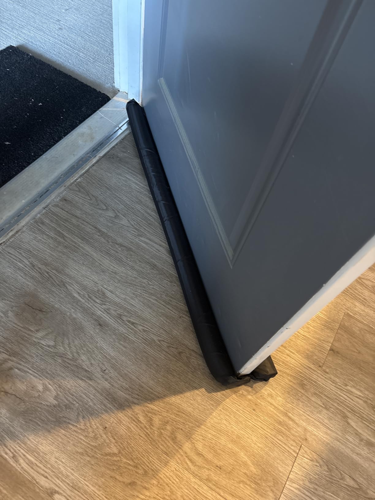MAXTID Large Door Draft Stopper for Bottom of Doors 36” Under Door Sweep Noise Blocker Black Gap Stoppers Adjustable Doors Seal Sweep Guard Draft, Window Breeze Stoppers, Home Essentials Gadgets customer photo 2
