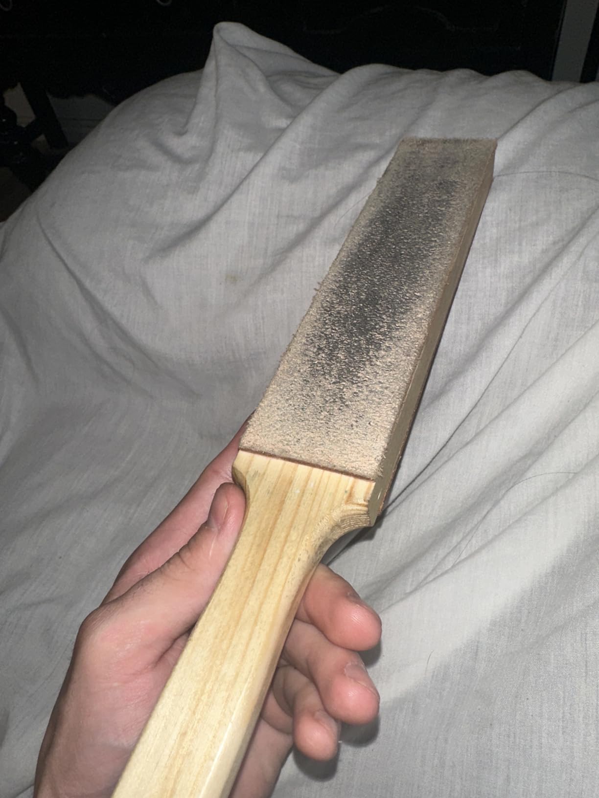 ANGERSTONE Double Side Leather Strop for Knife Sharpening - 14