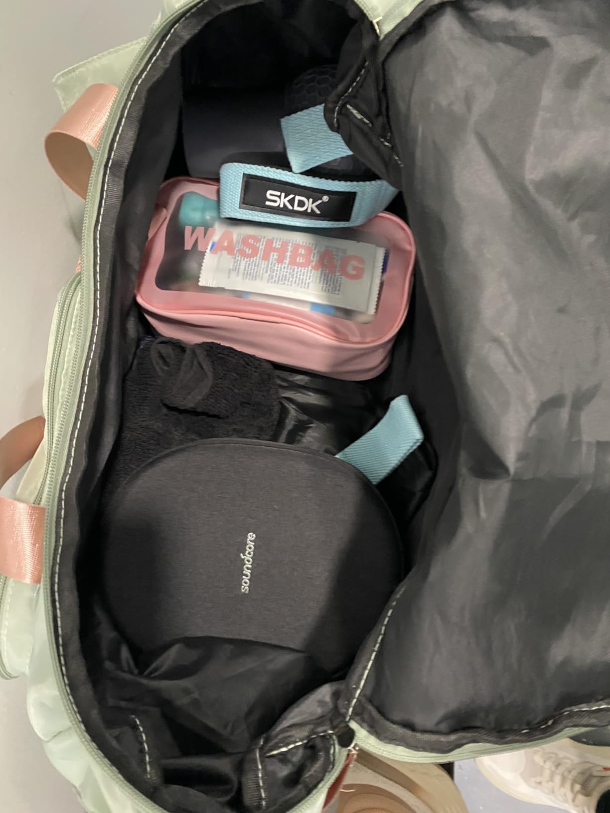 Small Gym Bag for Women, Travel Duffle Bag Carry On Weekender Bag with Shoe Compartment customer photo 2