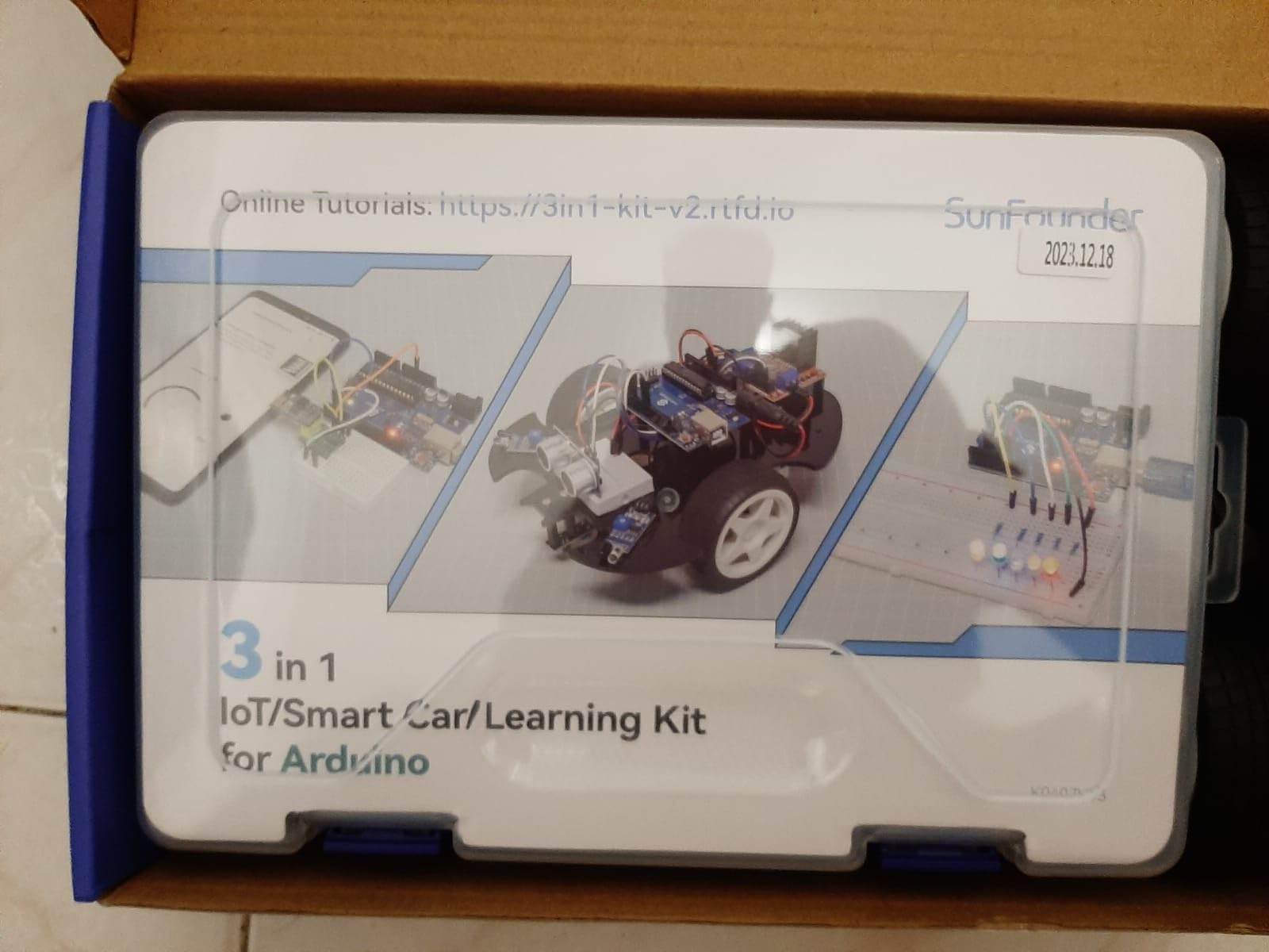 SunFounder Ultimate Starter Kit Compatible with Arduino UNO IDE Scratch, 3 in 1 IoT/Smart Car/Basic Kit with Online Tutorials, Video Courses, 192 Items, 87 Projects, Suitable for Age 8+ Beginners customer photo 2
