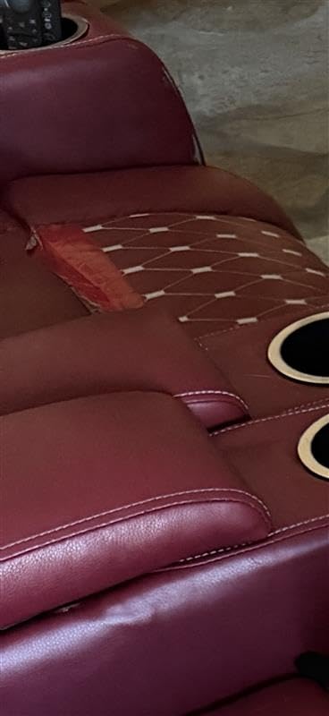 ANJ Power Recliner Chair with USB Ports and Cup Holders - Overstuffed Electric Home Theater Seating PU Leather Reclining Furniture with Hidden Arm Storage, Easy to Clean (Black) customer photo 1