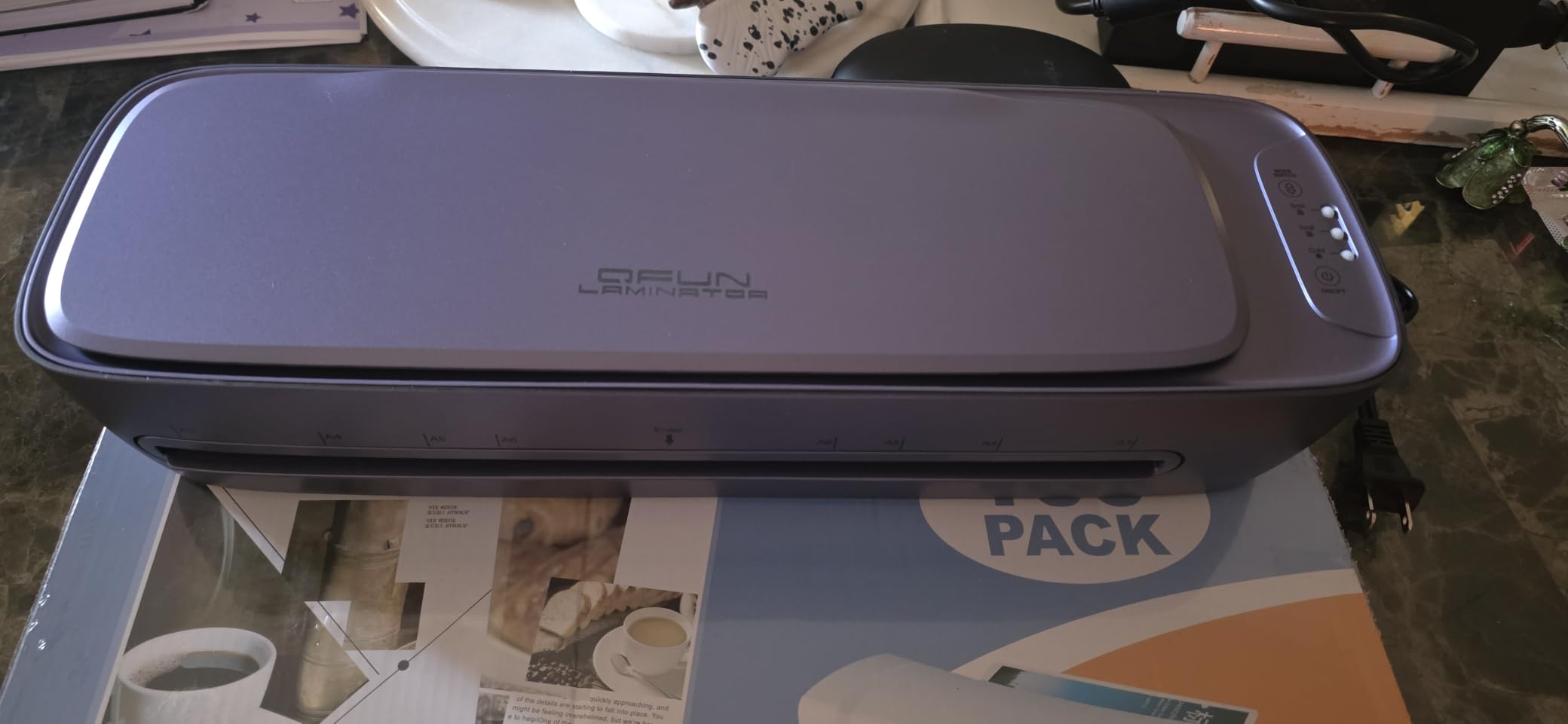 Qfun 13-Inch Thermal & Cold Laminator Machine 11x17 with Laminating Sheets | White, 9-in-1 Desktop Laminate Machine kit, 60s Warm-Up, NTC Control, Anti-Jam, Lamination Machine for Home Office Teachers customer photo 2
