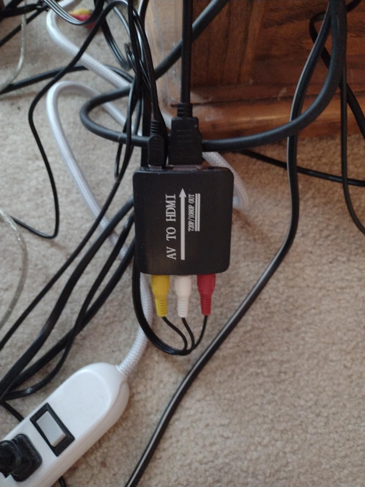RCA to HDMI Converter,AV to HDMI for Xbox,PS One,PS2,PS3,N64,Wii,VCR,VHS,STB,Blue-Ray DVD Players,TV, Support 720p,1080p customer photo 1