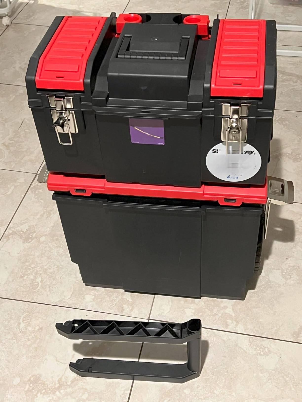 CRAFTSMAN 19-in. 3-in-1 Rolling Tool Box with Wheels, Red, Plastic, Lockable (CMST18614) customer photo 1