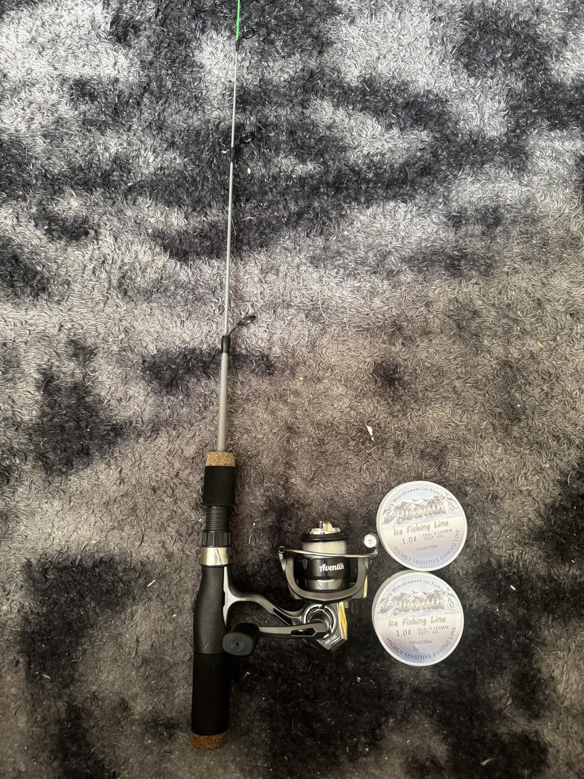 Aventik Ultralight Ice Fishing Rod and Reel Combo 26/28/30/32 inch Medium Light Fast Action Multi-Species Ice Fishing Combos for Walleye Perch Panfish customer photo 1