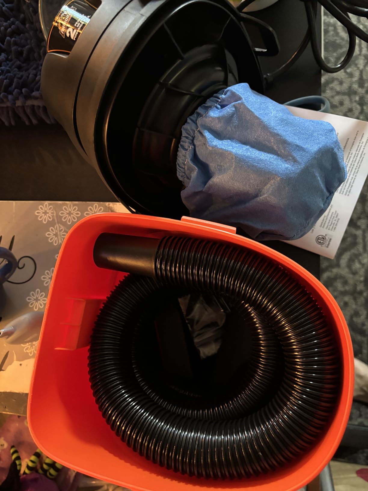 Armor All® AA155 1.5-Gallon 2 Peak HP Portable Wet/Dry Vacuum, Orange customer photo 2