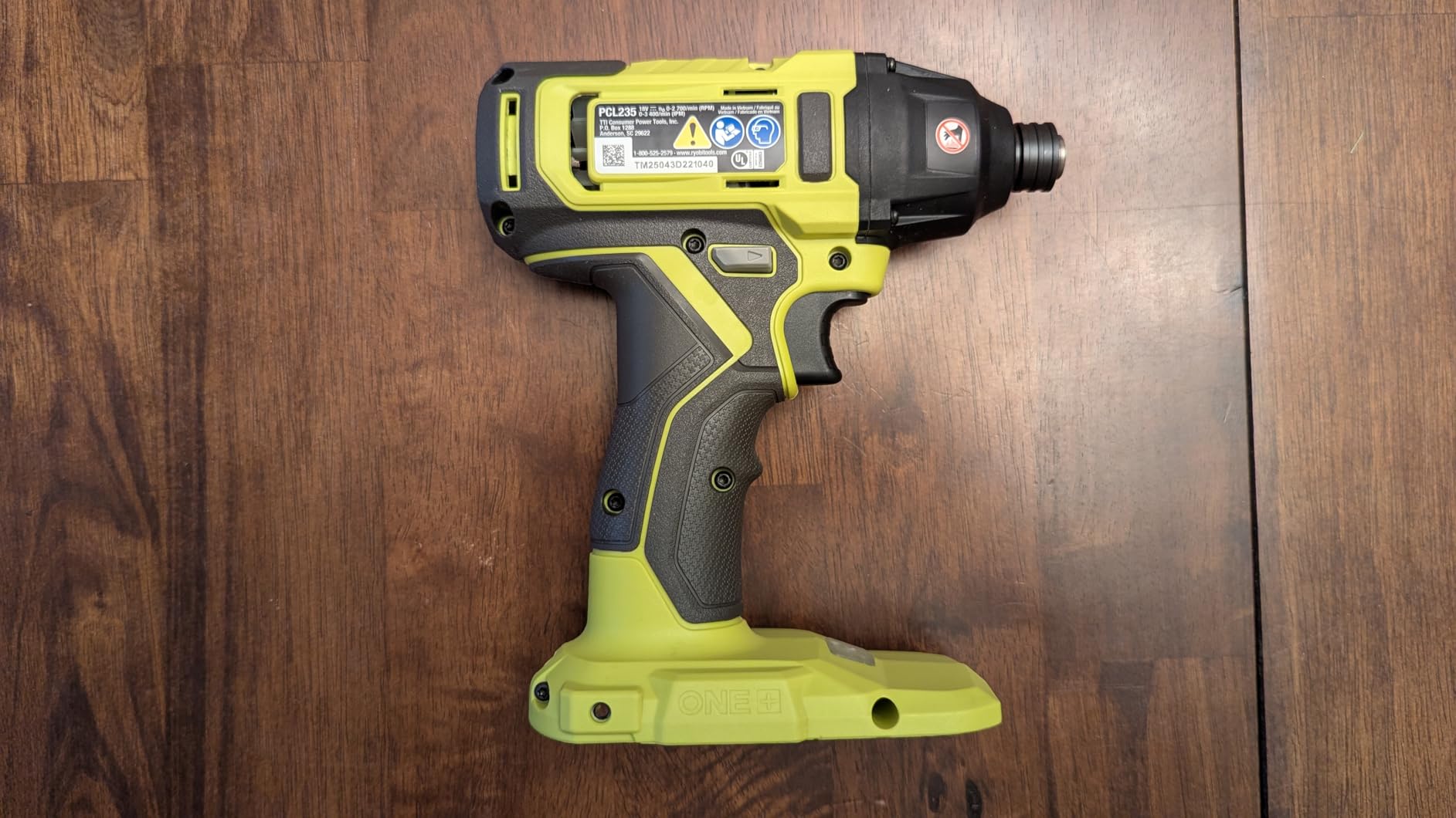 RYOBI ONE+ 18V Cordless 1/4 in. Impact Driver - 1,800 in-lbs Torque, 0-3,400 IPM, Tool Only (Battery Not Included) - PCL235B customer photo 1