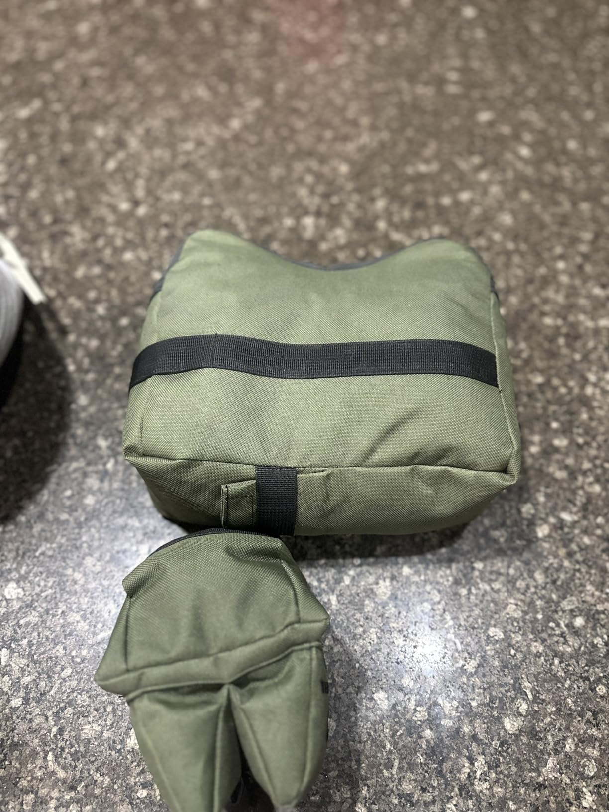 Buffalo Creek Supplies All Weather Durable Front and Rear Shooting Rest Bags, Rifle Rest Sand Bag for Bench Rest Shooting, Hunting, Target & Competitive Sports Shooting-Unfilled customer photo 2