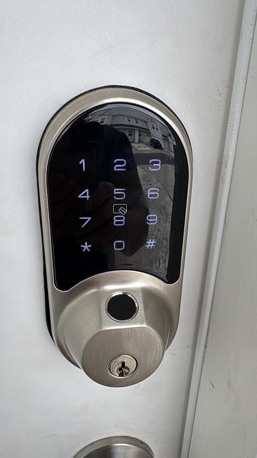 Veise RZ07 Fingerprint Smart Door Lock Deadbolt, App Control, Satin Nickel customer photo 1