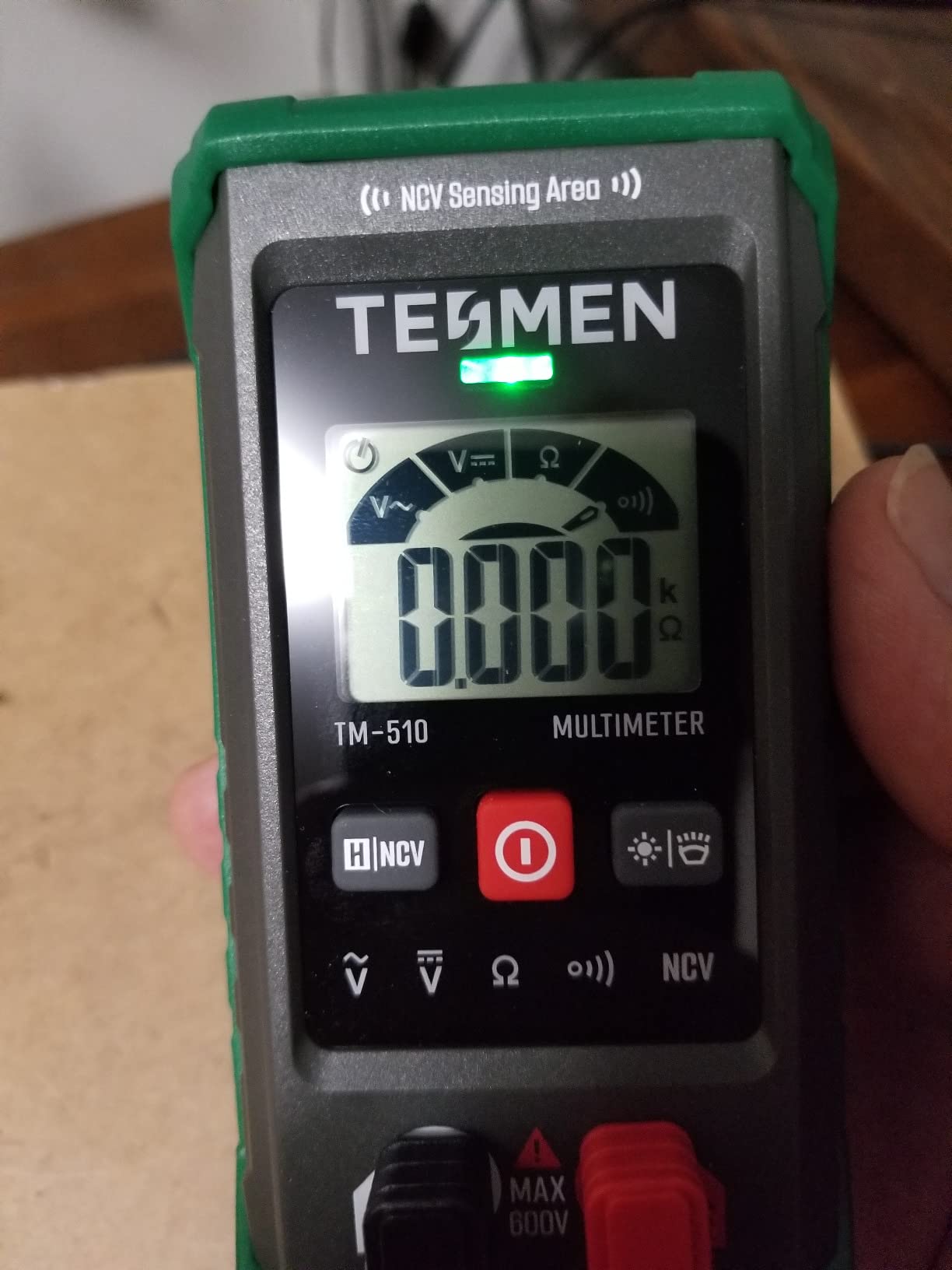 TM-510 Digital Multimeter, 4000 Counts, Smart Measurement, Auto-Ranging Voltmeter; Voltage Tester with Non-Contact Voltage Function, Measures AC/DC Voltage, Resistance, Continuity – Green customer photo 1