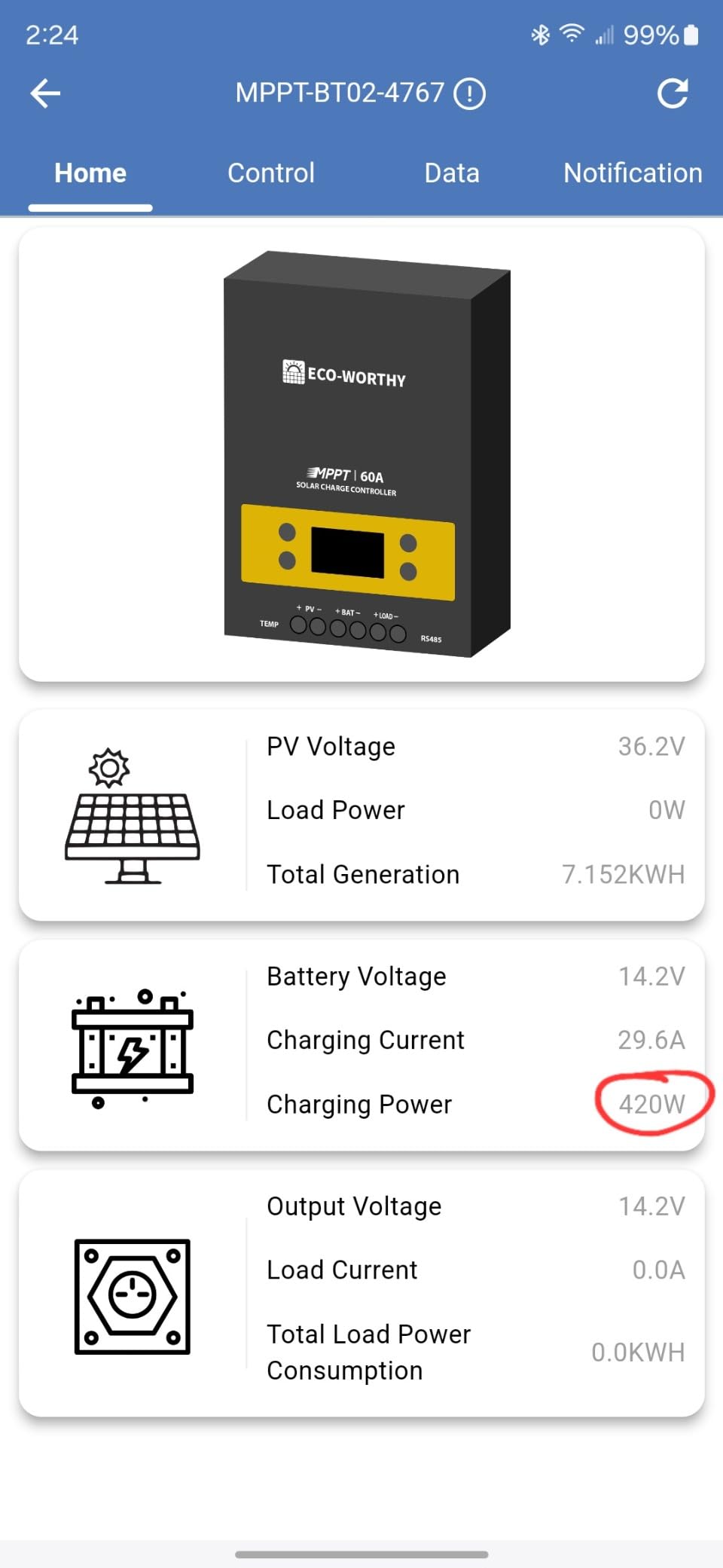 ECO-Worthy 1.6KWH Complete Solar Panel Kit 400W 12V for RV Off Grid customer photo 1