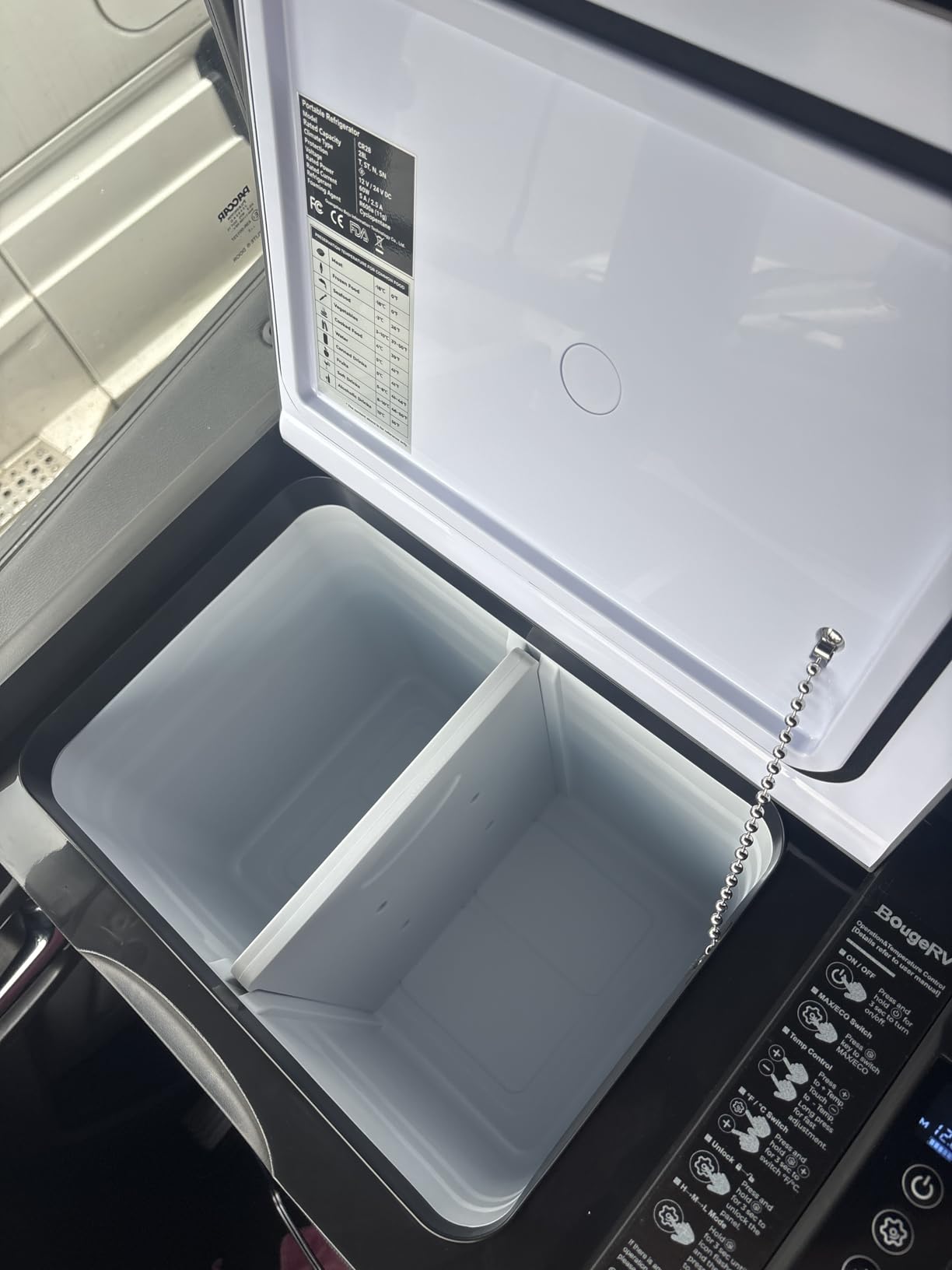 BougeRV 12v refrigerator 30 Quart, -8℉~50℉ Portable Freezer for Car, Black customer photo 2