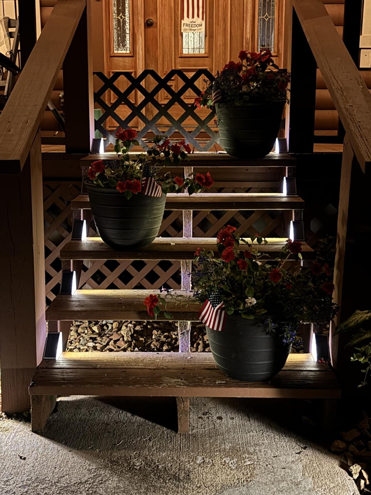 NIORSUN Solar Step Lights,6 Pack Warm White Solar Stair Lights Outdoor Waterproof IP67 Auto On Off,Solar Lights for Steps,Stair,Patio,Yard,Porch,Front Door,Sidewalk,Deck Decor customer photo 1