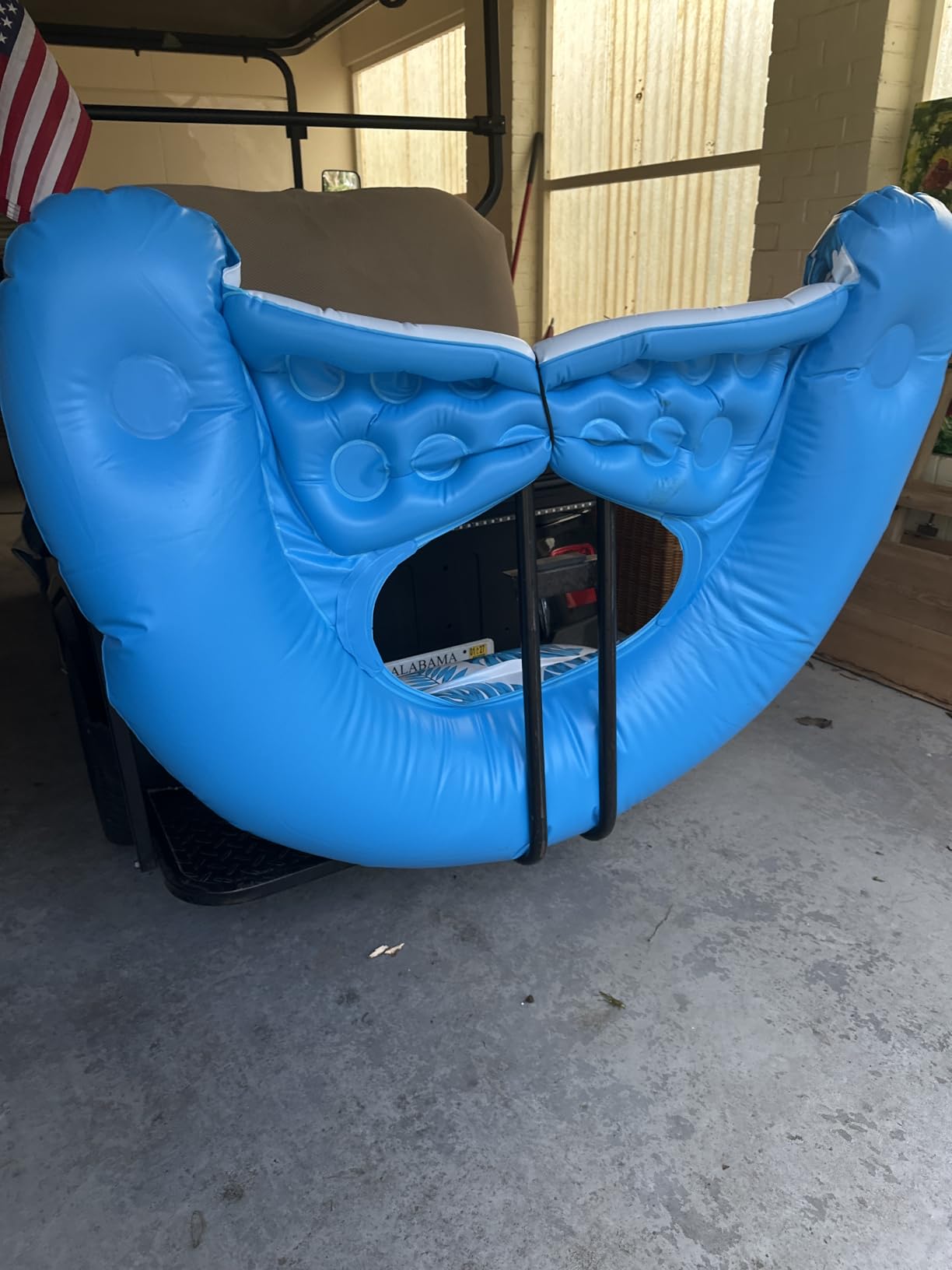 COOLCOOLDEE Pool Float with Canopy, Cup Holder - XL Pool Chair Lounge Float with Adjustable Sun Shade Cover, Drink Holder, Ergonomic Headrest,Inflatable Pool Float for Adults customer photo 2