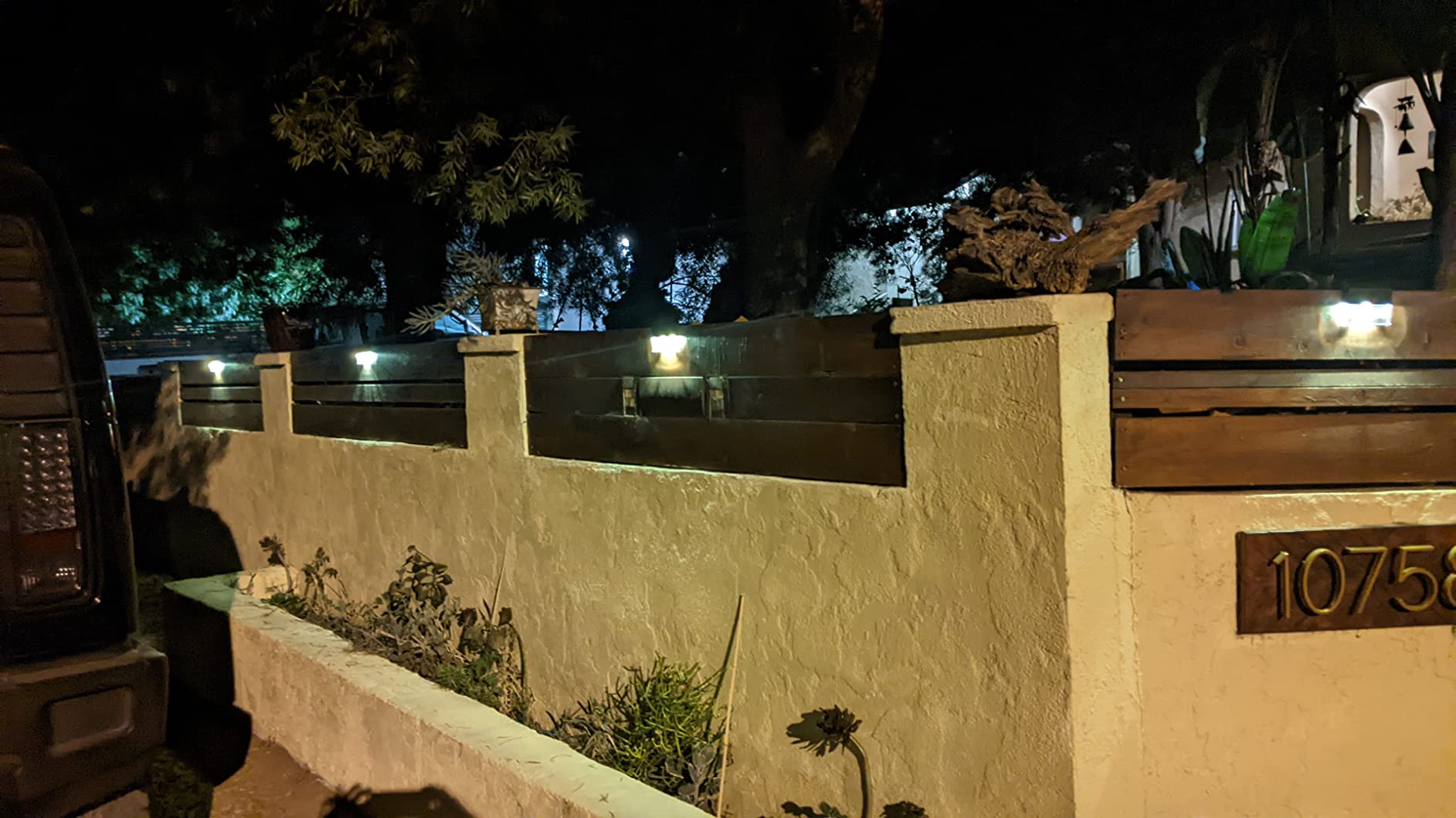 SUNFACE Solar Deck Lights, 8 Pack Solar Fence Lights Outdoor Step Lights Waterproof, Solar Stair Lights with 2 Modes LED, Super Bright Decoration for Patio, Railing, Pool, Yard (Warm White/7Color) customer photo 1