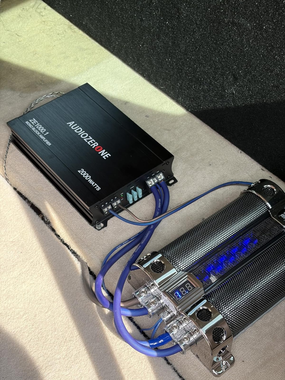 AUDIOZERONE Car Audio Amplifier ZE1000.1 2000W Monoblock Class D MOSFET Subwoofer Audio, 1-4 Ohm Stable, Low Pass Crossover, Mosfet Power Supply, Stereo customer photo 1