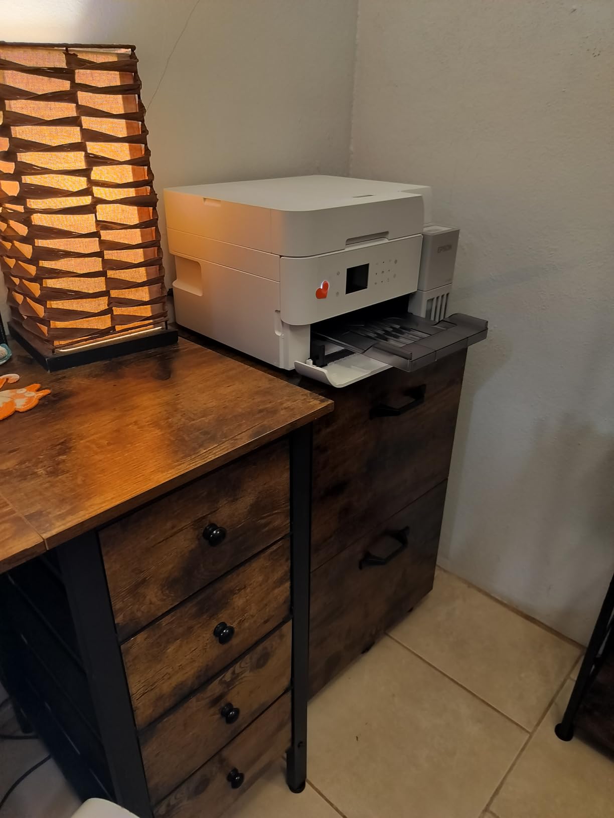 VASAGLE CUSTOS Collection - 2-Drawer File Cabinet, Small Rolling Filing Cabinet for Home Office, Printer Stand, for A4, Letter-Size Documents, 15.7 x 16.5 x 27.6 Inches, Snow White UOFC040W46V2S customer photo 1