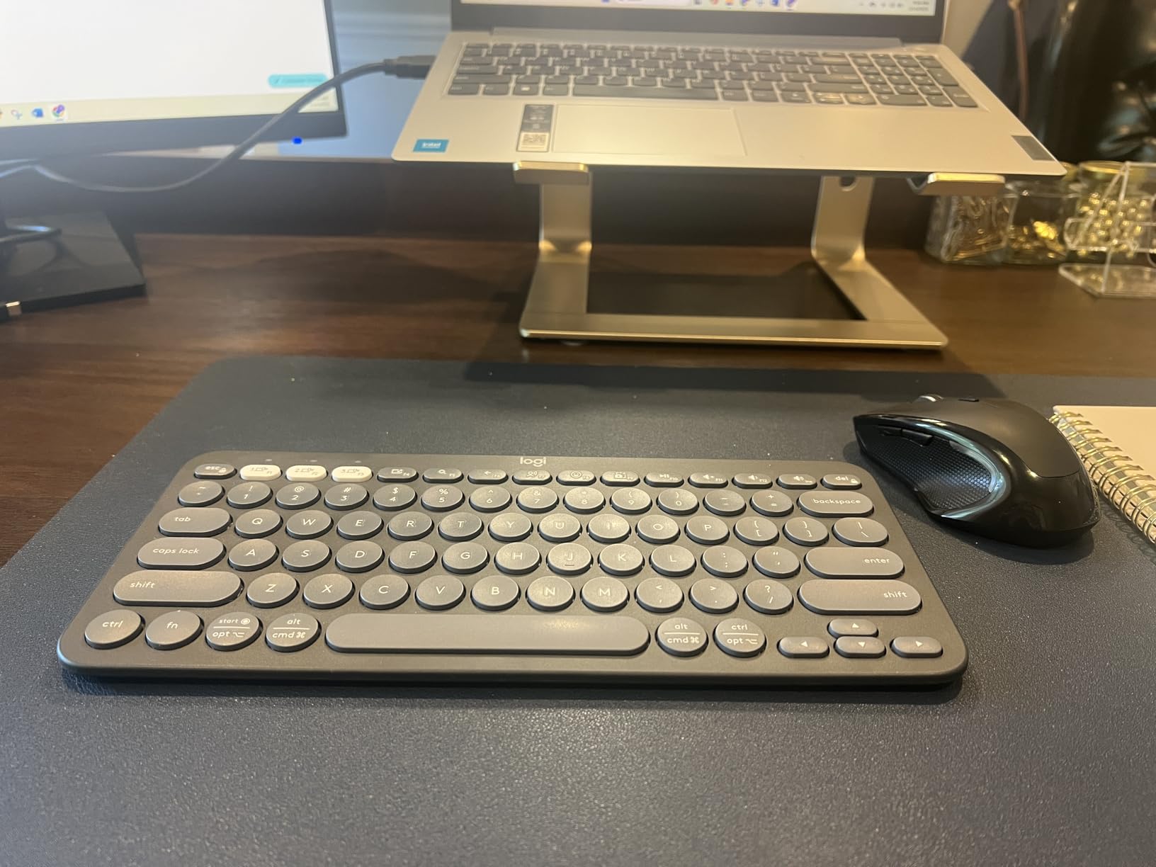 Logitech Pebble Keys 2 K380s Wireless Bluetooth Keyboard - Tonal Graphite customer photo 2