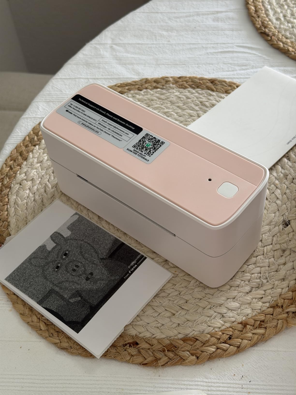 Phomemo Bluetooth Thermal Label Printer, 241BT 4X6 Shipping Label Printer | Wireless Label Printer for Small Business and Shipping Package, Compatible with iPhone, Android, Shopify, Amazon, USPS, Pink customer photo 2
