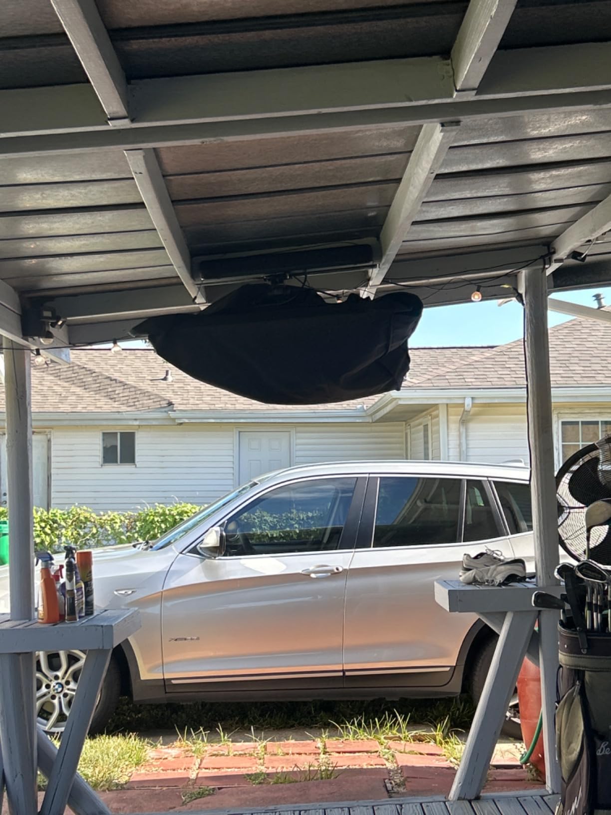 Flip Down TV Mount for Most 23'' to 55'' TVs, Manual Ceiling TV Mount customer photo 2