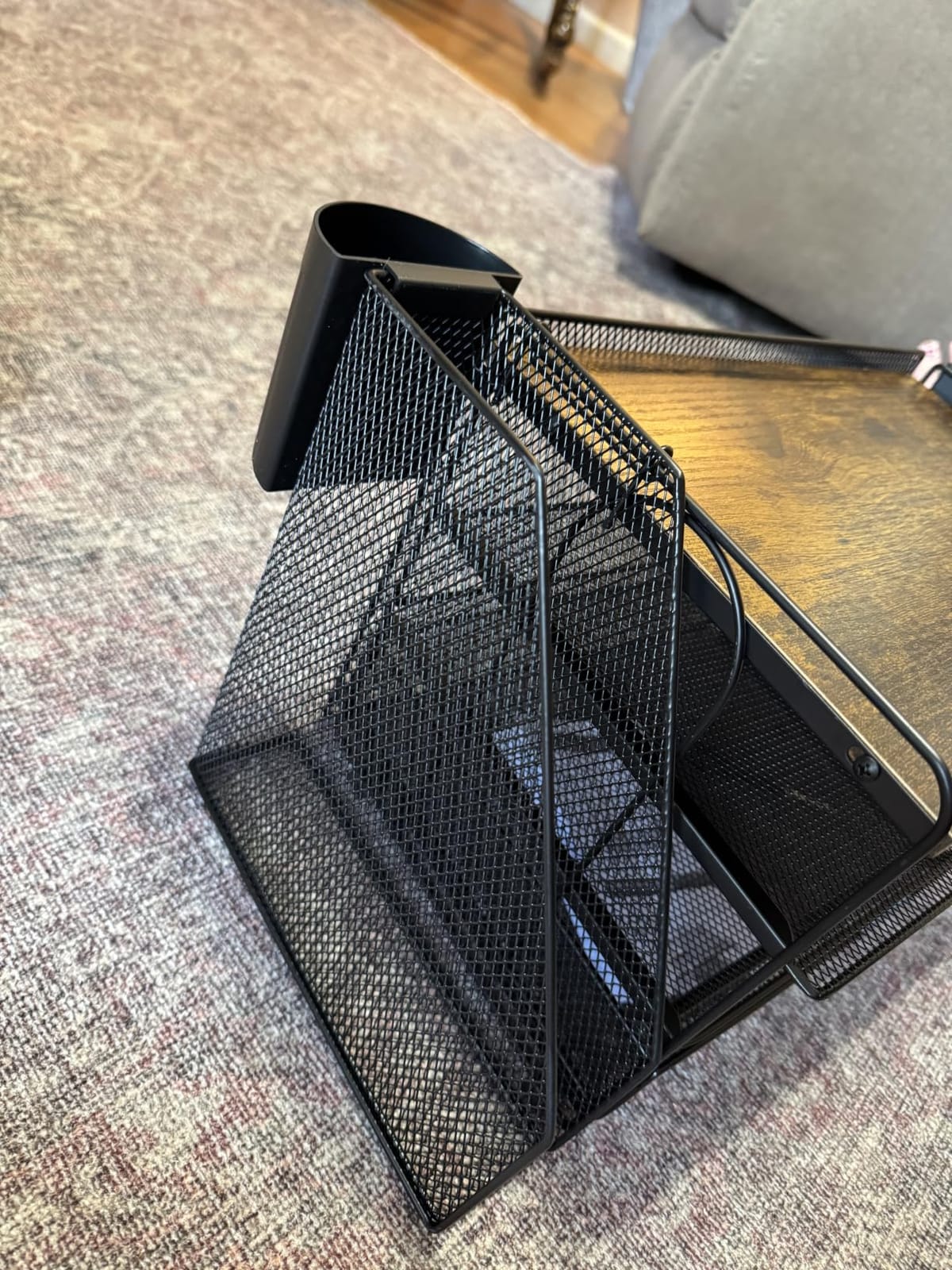 OPNICE Desk Organizer, 4-Tier Desktop File Organizer with Drawer and Pen Holders, Office Desk Accessories, File Sorters, Workspace Organizers for Office Supplies(Black) customer photo 2