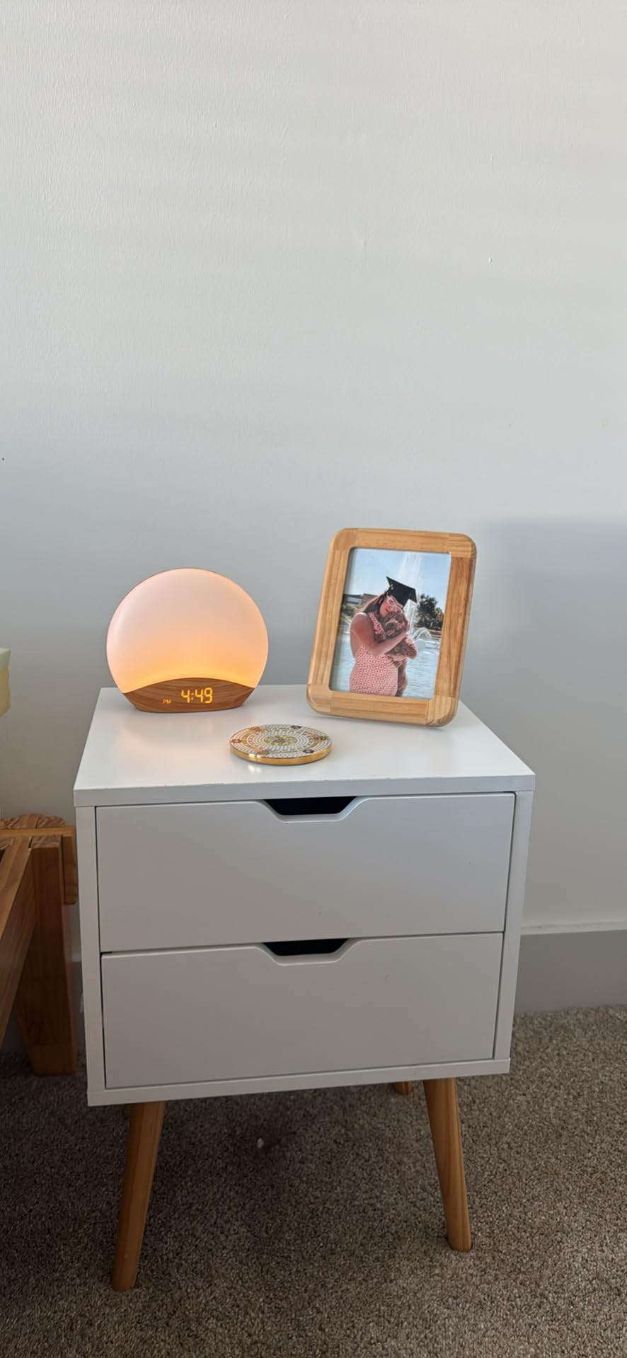 REACHER Wood Grain Sunrise Alarm Clock and Sound Machine Nightlight customer photo 1
