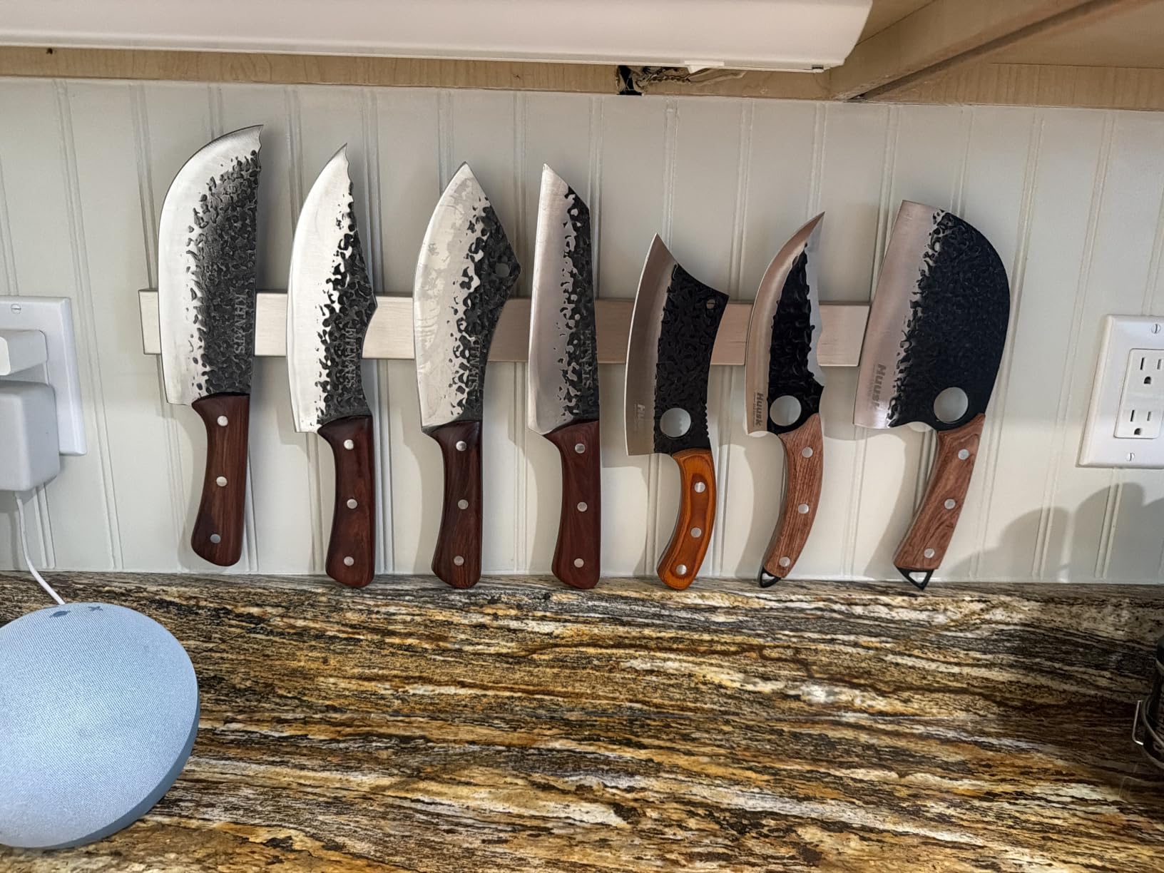 Magnetic Knife Holder for Wall, Knife Magnetic Strip Magnetic Knife Holder for Refrigerator Mount Knife Rack Kitchen Utensil Holder Metal Tool Holder Knife Block Kitchen Organizer Accessories 9.7 Inch customer photo 2