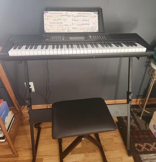 Donner 61 Key Keyboard Piano, Electric Piano Keyboard Kit with 249 Voices, 249 Rhythms - Includes Piano Stand, Stool, Microphone, Gift for Beginners, Black (DEK-610S) customer photo 2