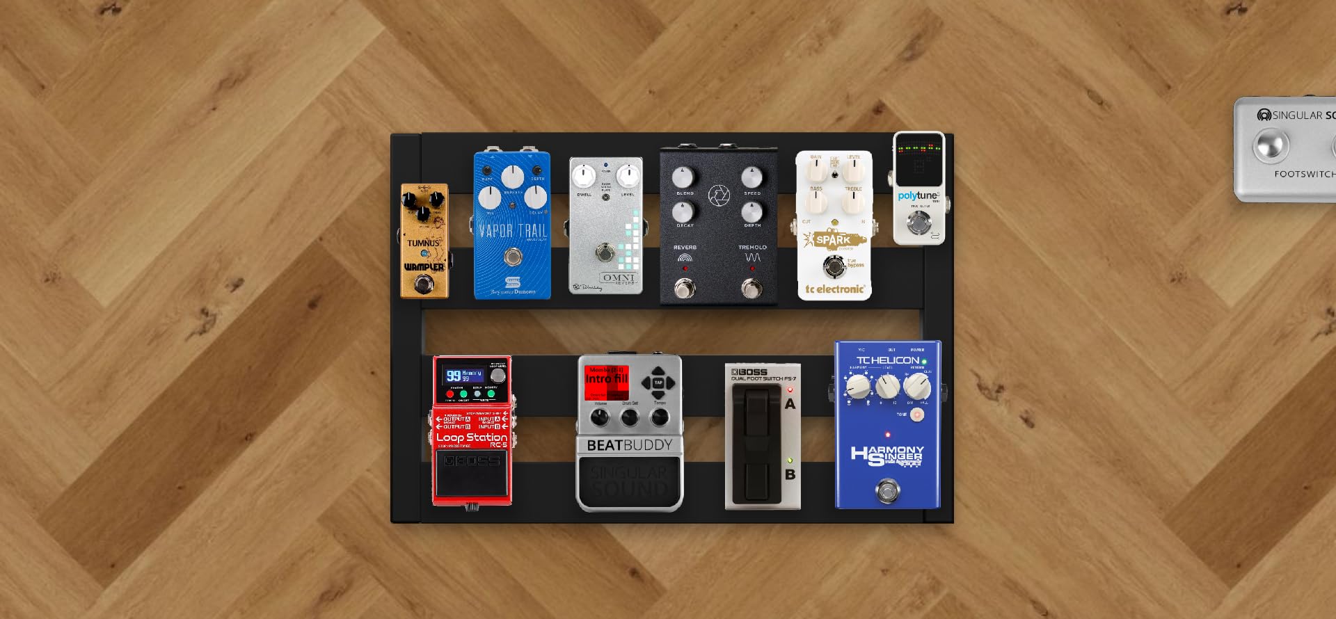 STRICH Guitar Pedal Board Aluminum Alloy 1.98lb Super Light Effect Pedalboard 18'' x 12.5'' with Carry Bag, STANDARD 18 (Angled) customer photo 1
