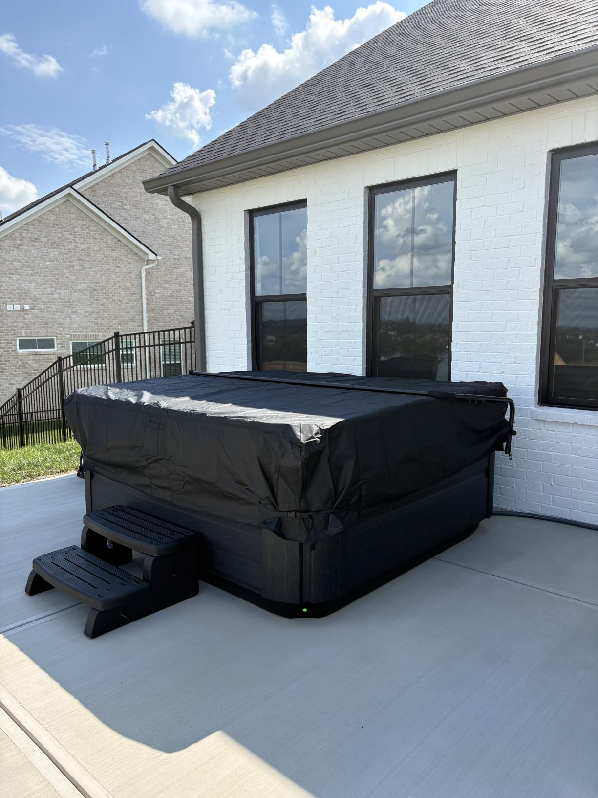 iBirdie Outdoor Waterproof Hot Tub SPA Cover 85 x 85 inch 7 x 7 ft customer photo 2