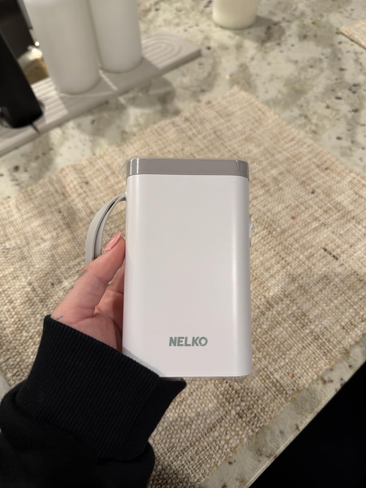 Nelko P21 Label Maker Machine with Tape, Bluetooth Label Printer, White | Creative App & Multiple Templates, Inkless Printing, Built-in Cutter, Ideal for School, Teacher Supplies, Office, and Home customer photo 1