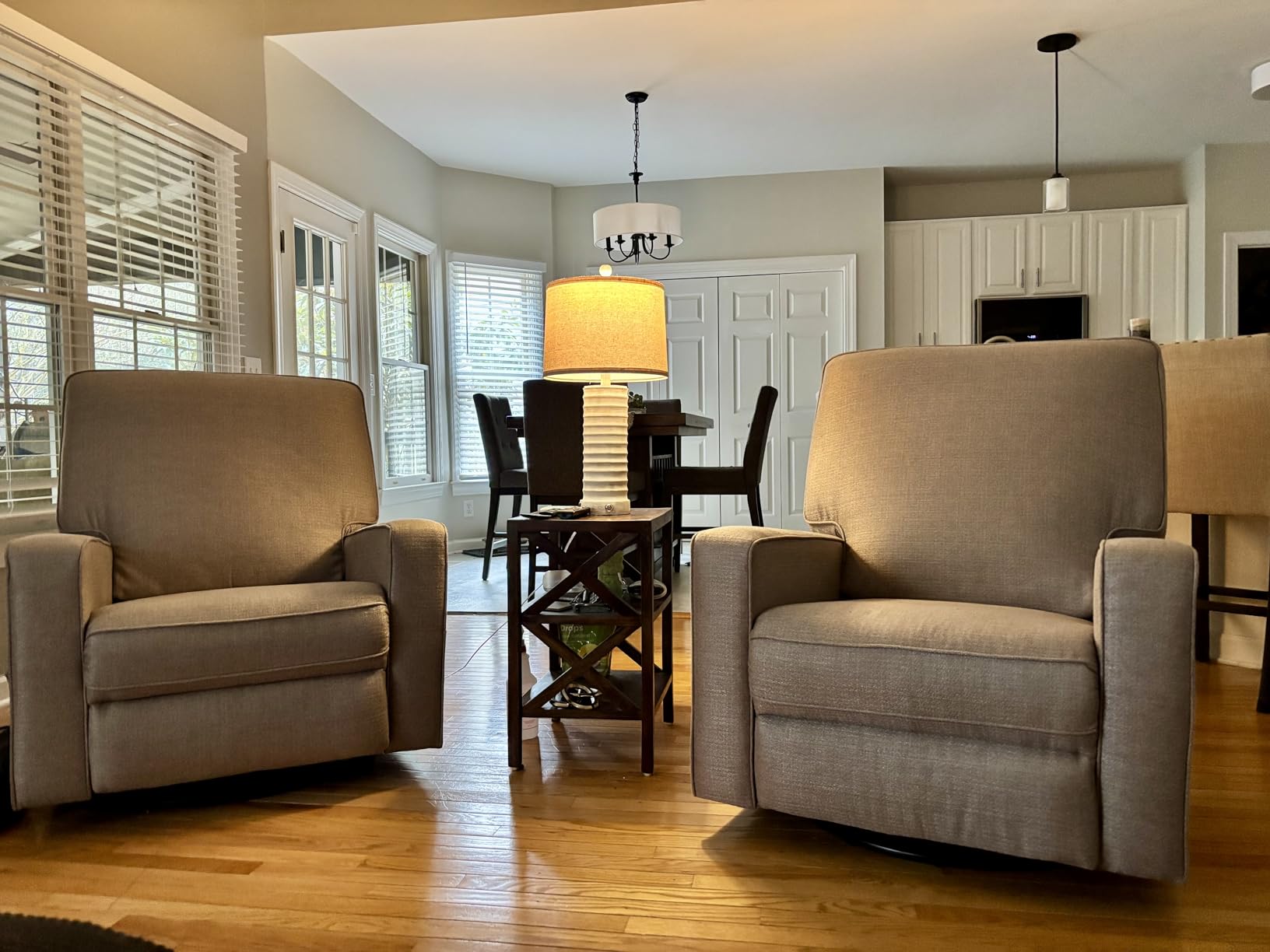 Harkawon Swivel Rocker Recliner Chair, Glider Rocker Recliner, Beige customer photo 1
