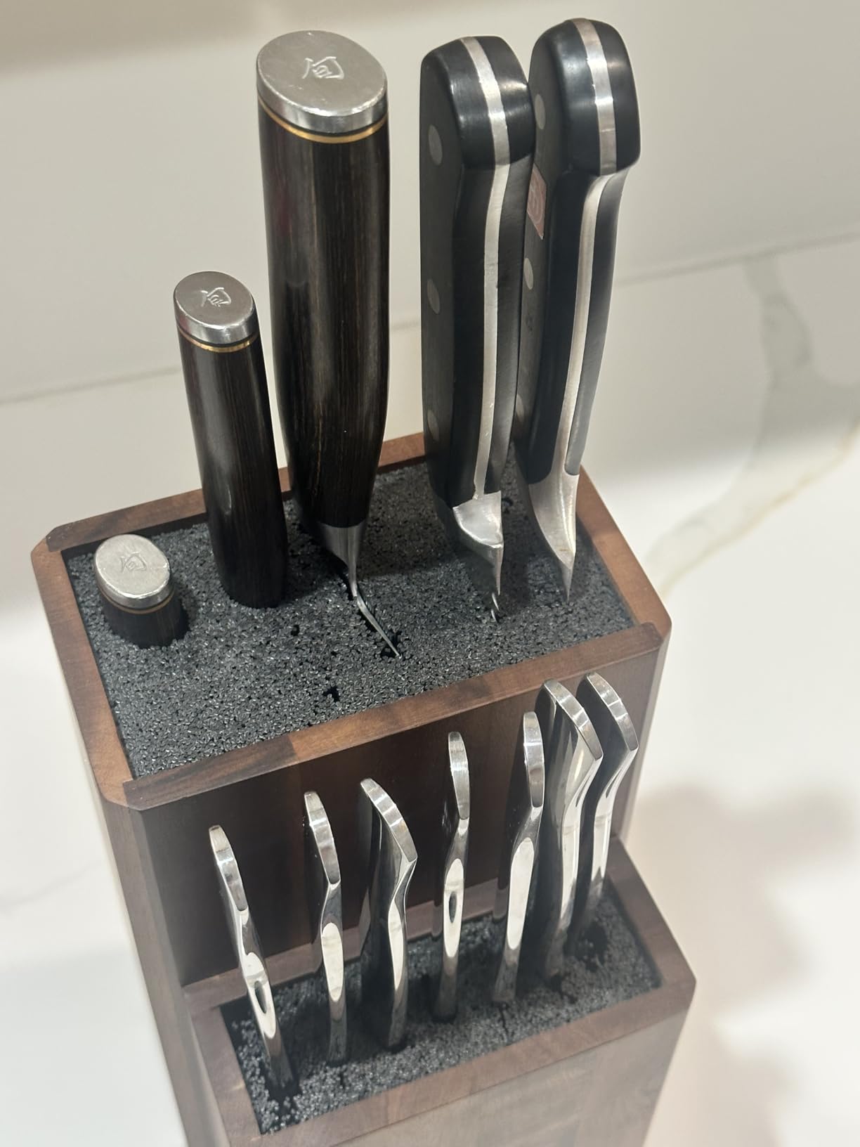 Universal Knife Block Without Knives, Acacia Wood Countertop Knife Holder customer photo 2