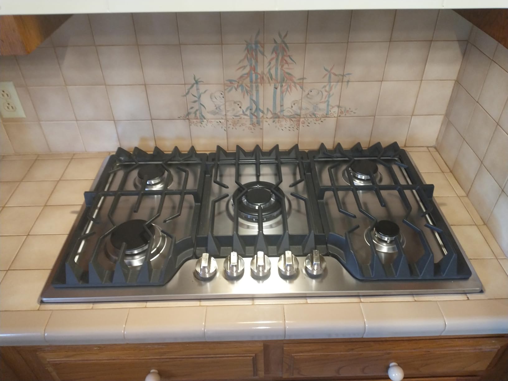 TOPWISH 36 Inch Gas Cooktop, Propane Stove Top with 5 ITALY SABAF Burners customer photo 2