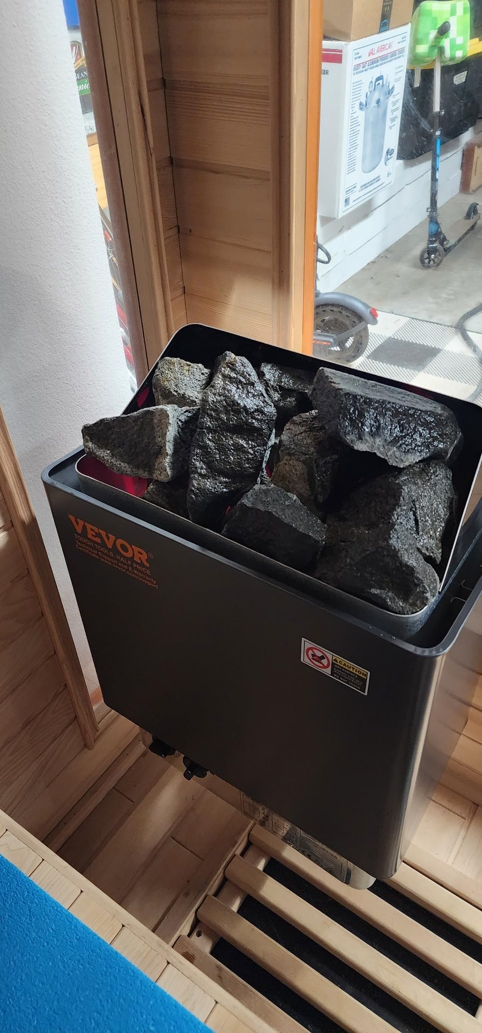 VEVOR Sauna Heater,220V Electric Sauna Stove, Steam Bath Sauna Heate 3h Timer and Adjustable Temp for Max. 176-318 Cubic Feet, Home Hotel Spa Shower Use (6KW) FCC Certification customer photo 1
