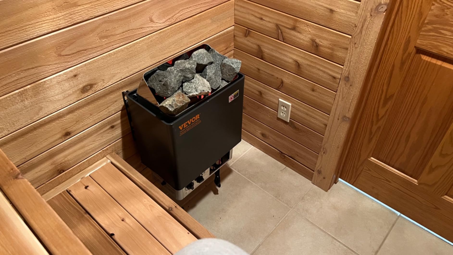 VEVOR Sauna Heater,220V Electric Sauna Stove, Steam Bath Sauna Heate 3h Timer and Adjustable Temp for Max. 176-318 Cubic Feet, Home Hotel Spa Shower Use (6KW) FCC Certification customer photo 2