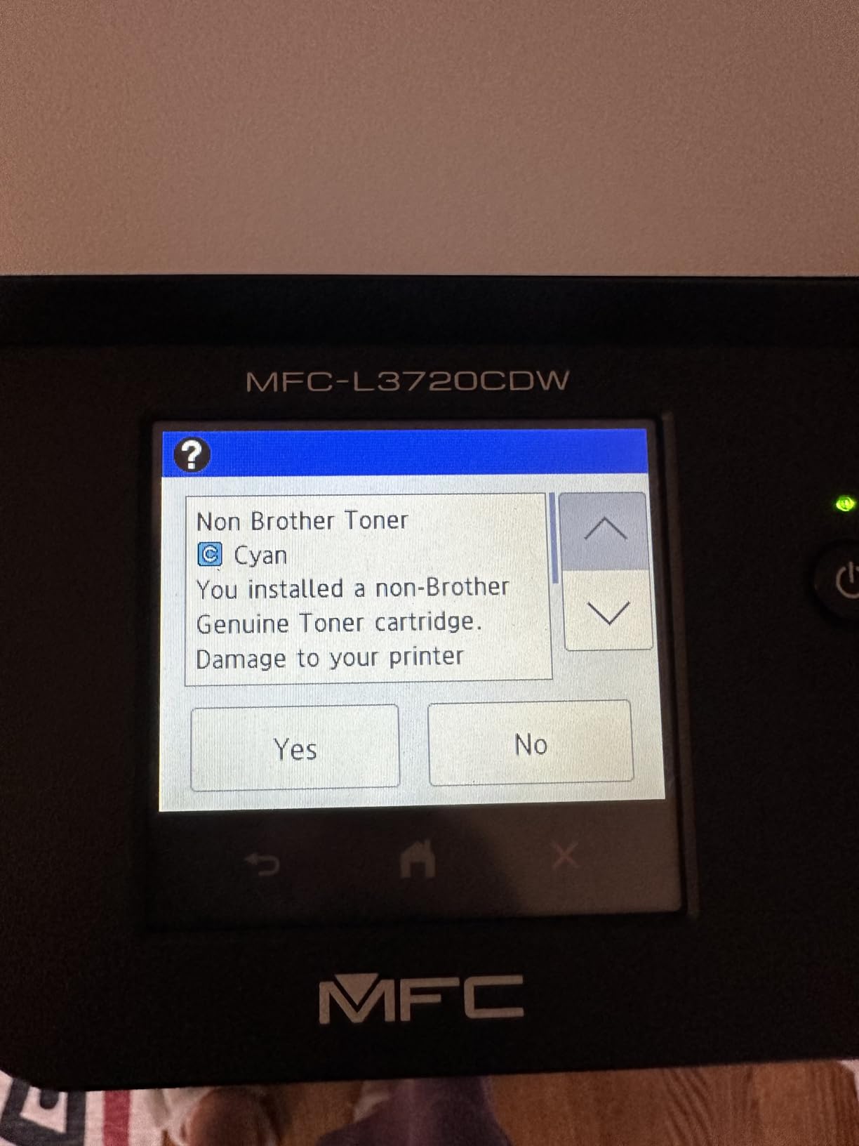 Brother MFC-L3720CDW Wireless Color Laser Printer with Scanner, Copier and Fax | Auto Duplex and 250-Sheet Capacity | Includes Refresh Subscription Trial(1). Amazon Dash Replenishment Ready | Scan function, Fax function, Automatic duplex printing customer photo 1