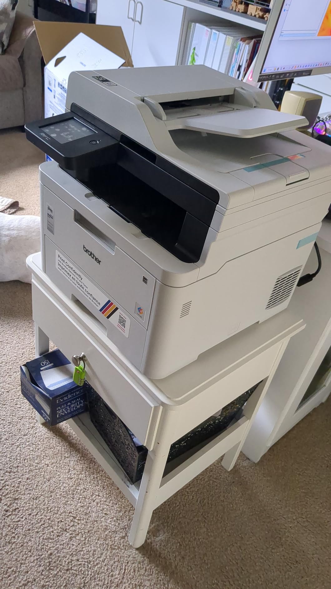 Brother MFC-L3720CDW Wireless Color Laser Printer with Scanner, Copier and Fax | Auto Duplex and 250-Sheet Capacity | Includes Refresh Subscription Trial(1). Amazon Dash Replenishment Ready | Scan function, Fax function, Automatic duplex printing customer photo 2