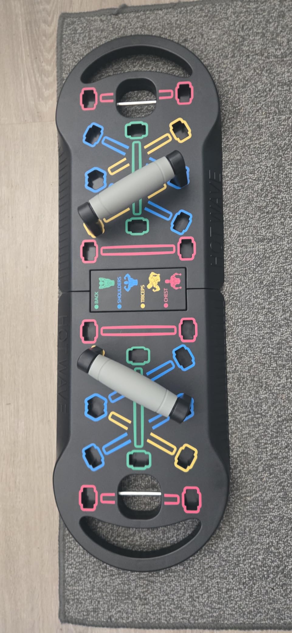 HOTWAVE Push Up Board, Portable PushUp Board, Foldable 20 in 1 Push Up Bar customer photo 2