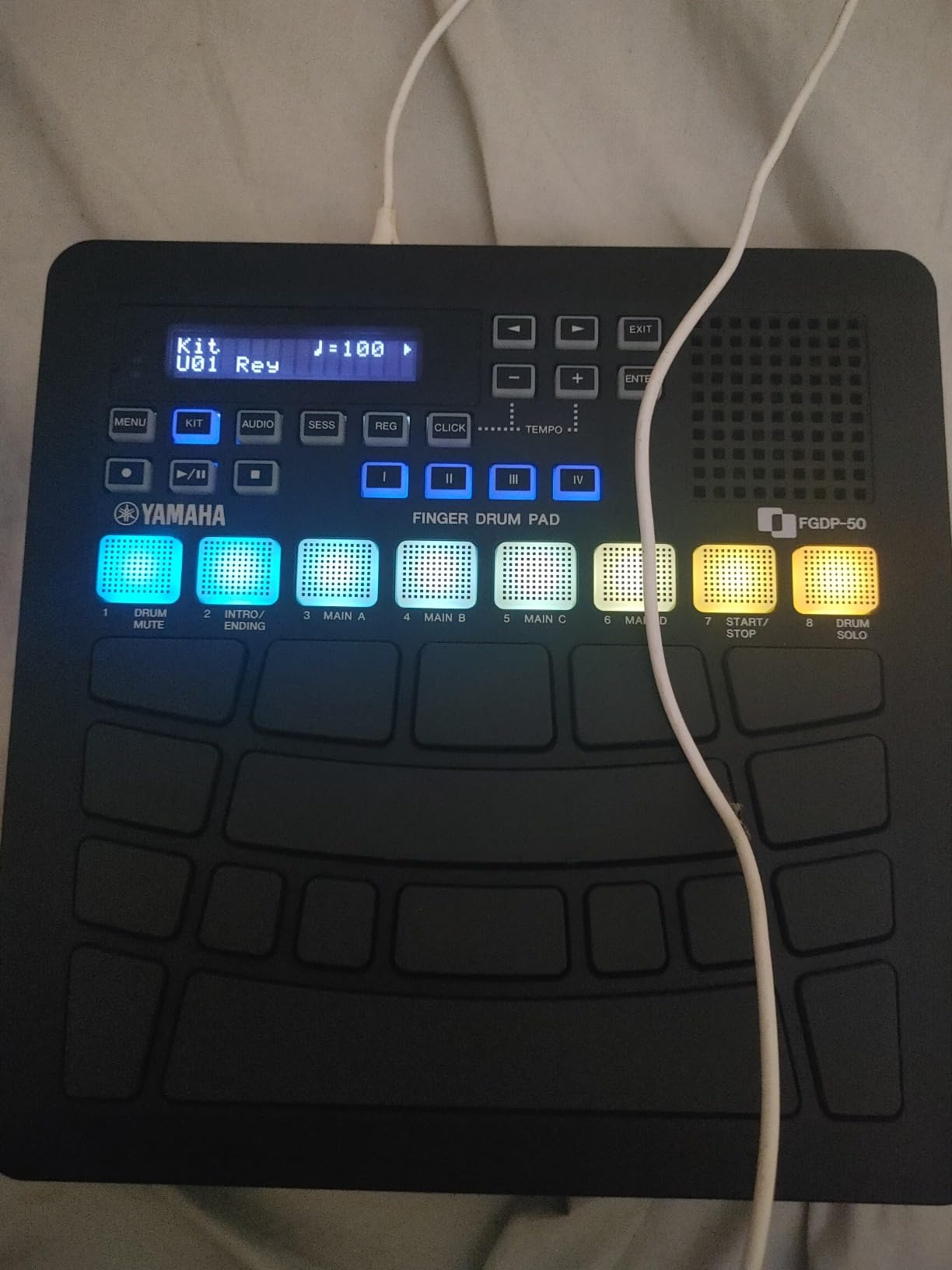 Yamaha Finger Drum Pad – Portable Electronic Drum Pad with Built-In Sounds, Speaker, USB MIDI, and Battery Power for On-the-Go Music Making FGDP-50 customer photo 1